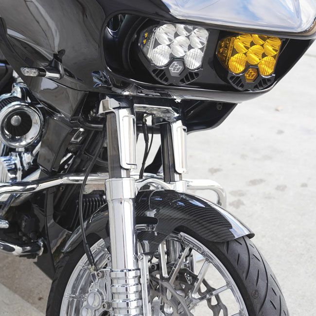 Arlen Ness, 19" Cafe front fender. Carbon fiber