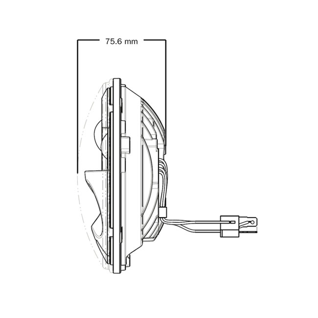 Custom Dynamics, ProBEAM  5.75" LED ECE Headlamp. Black