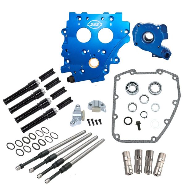 S&S, Twin Cam cam chest kit - chain drive, no cams. Black