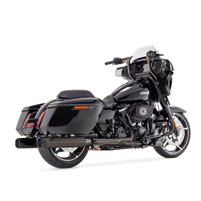 Zard, FLHTK Slip-On mufflers set. Black-chrome Stainless