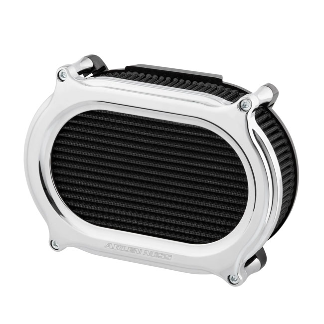 Arlen Ness, Stage II Oval Upgrade air cleaner kit. Chrome