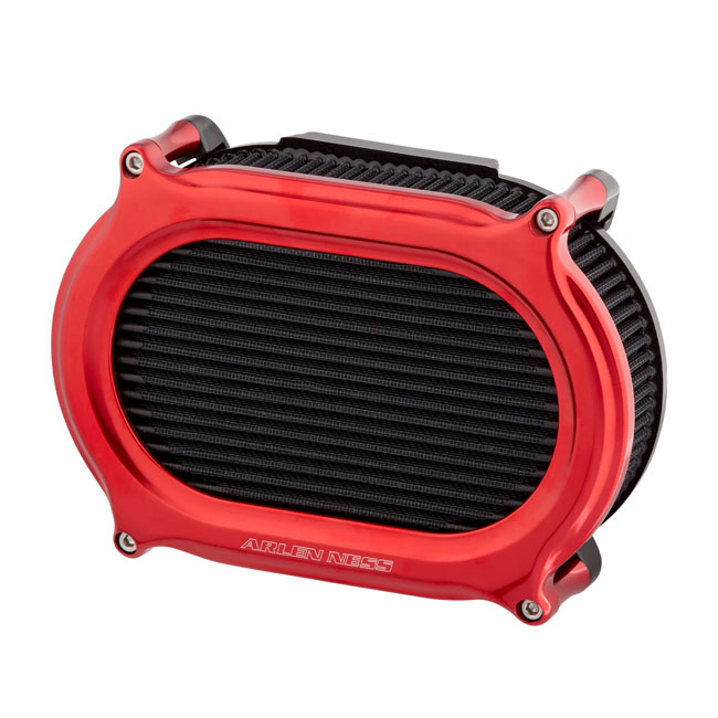 Arlen Ness, Stage II Oval Upgrade air cleaner kit. Red