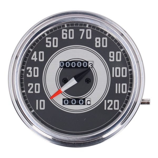 FL speedometer, '41-45 face', silver/black. 1:1 mph
