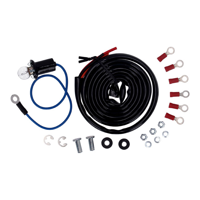 FL speedo/tachometer, '73-84 face', black. 2:1 kmh