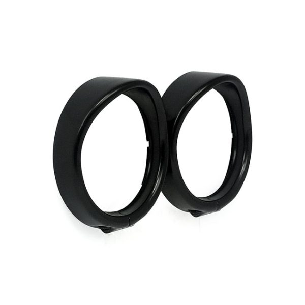 Recessed trim rings with visor. turn signals. Black