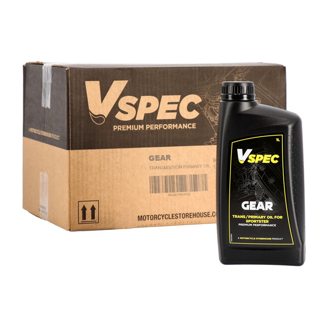 Vspec, XL Sportster primary/transmission oil. 1 liter bottle
