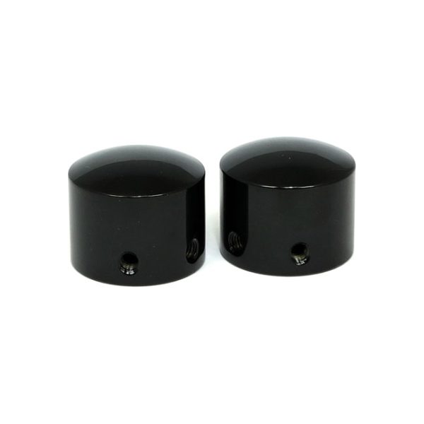 Front axle nut cap kit. Black. Domed