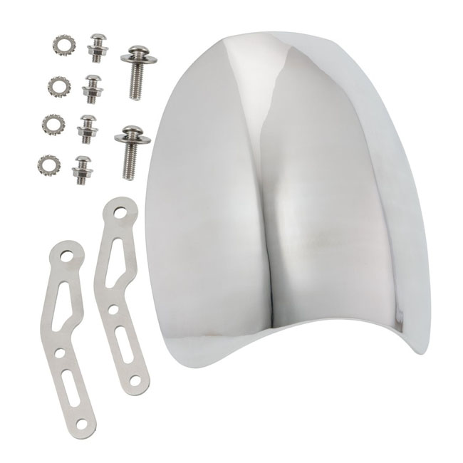 Motone Airblade screen, aluminum. Quicksilver polished