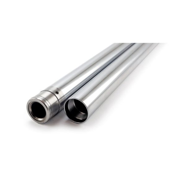 Fork tubes 39mm, 23-3/8". show chrome