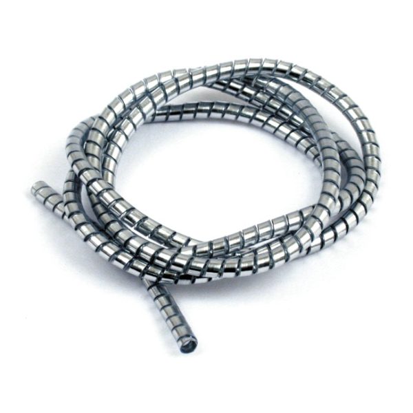 Chrome cable & wire cover, 5ft. (150cm). 6mm id