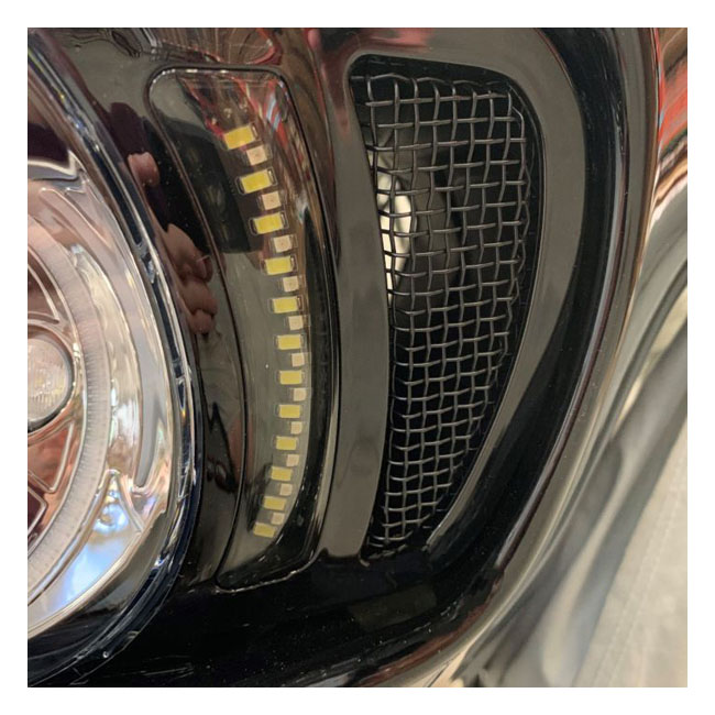 Custom Dynamics, Road Glide LED vent inserts. Black