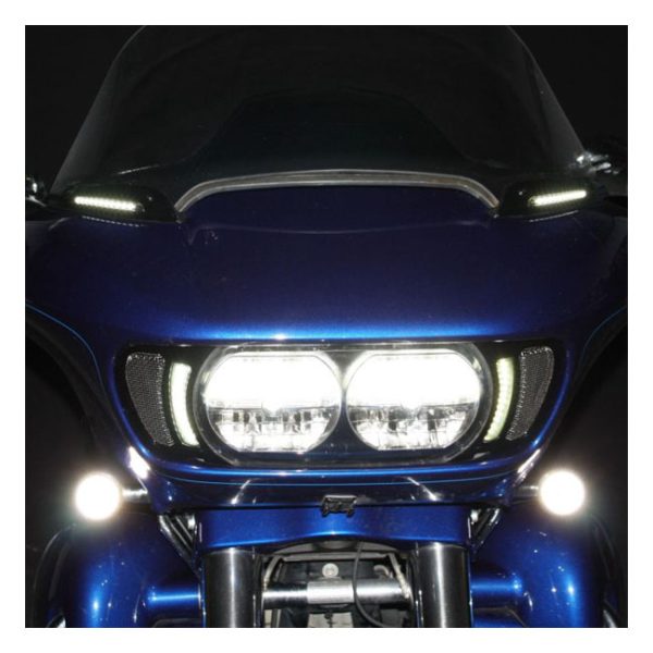 Custom Dynamics, Road Glide LED vent inserts. Black