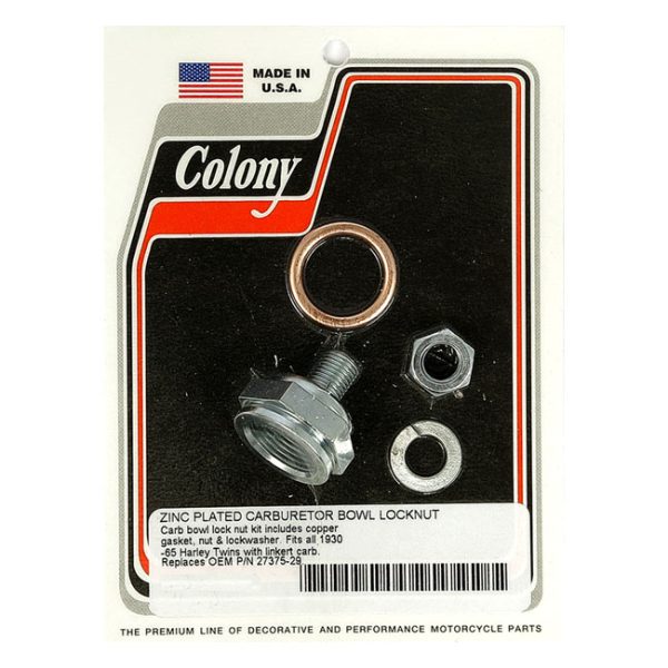 Colony linkert carb bowl lock nut kit
