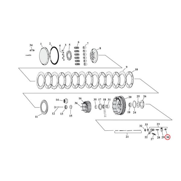 Lock nut, clutch adj. screw