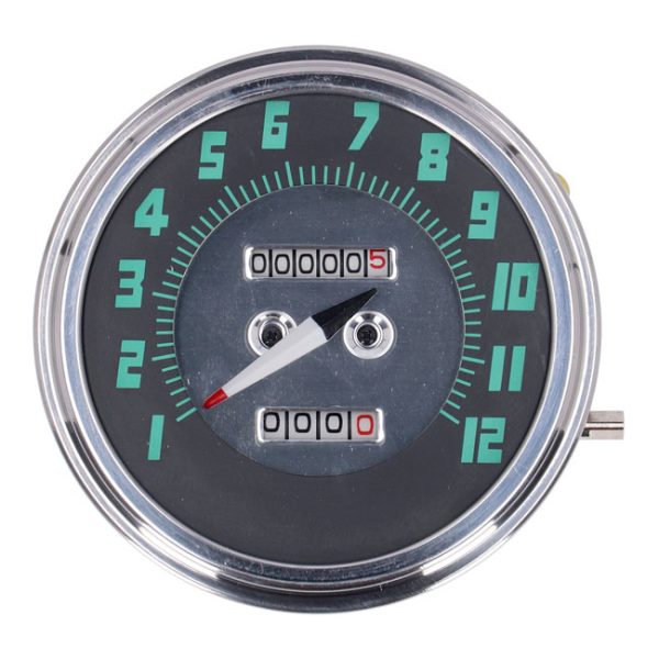 FL speedometer, '48-61 face', green. 1:1 mph