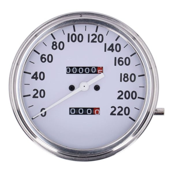 FL speedometer, '36-40 face', white. 2:1 kmh