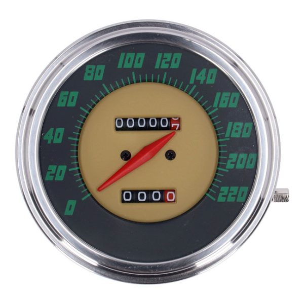 FL speedometer, '48-61 face', green. 1:1 kmh