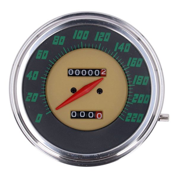 FL speedometer, '48-61 face', green. 2:1 kmh