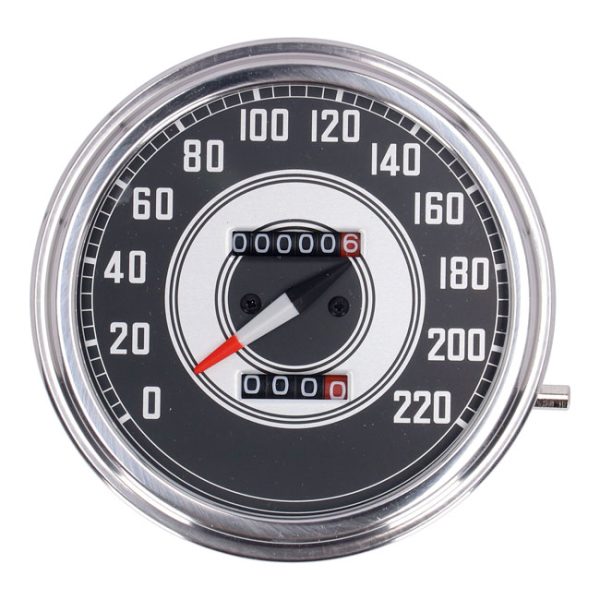 FL speedometer, '41-45 face', silver/black. 1:1 kmh