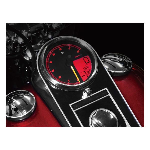 KOSO, HD-05 speedometer / tachometer. Chrome bezel