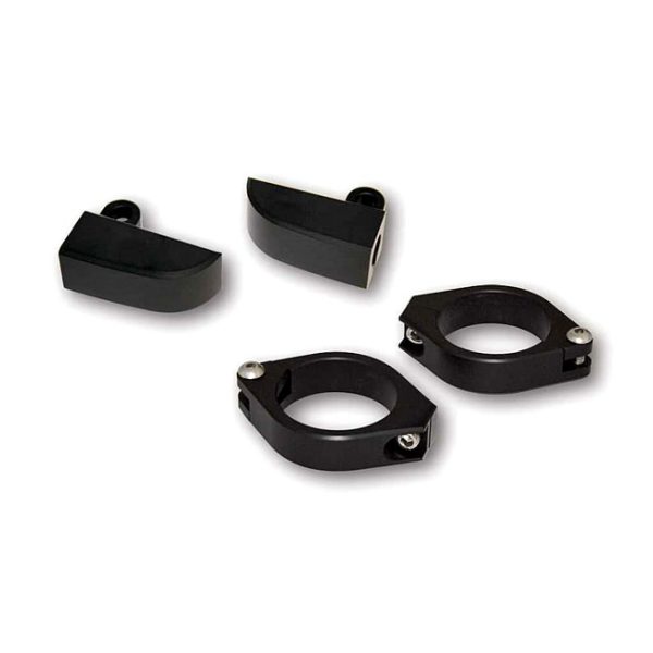 Paco, turn signal fork mount kit. 50+52+54mm. Black