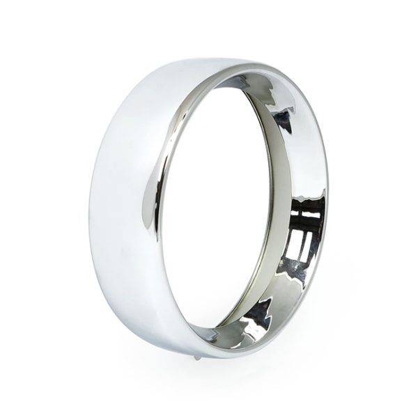 Recessed trim ring. 7" headlamp. Chrome