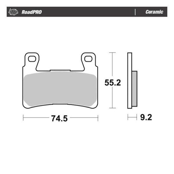 Moto-Master RoadPro front brake pads. Ceramic