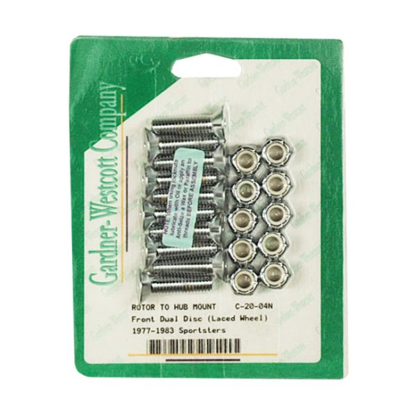 Brake rotor bolt kit, tapered flatheads