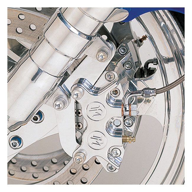 PM, Caliper bracket, 11.5" front left. Chrome