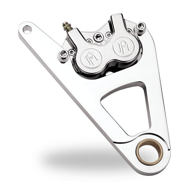 PM, Right front 4-p caliper bracket, 11.5". Polished