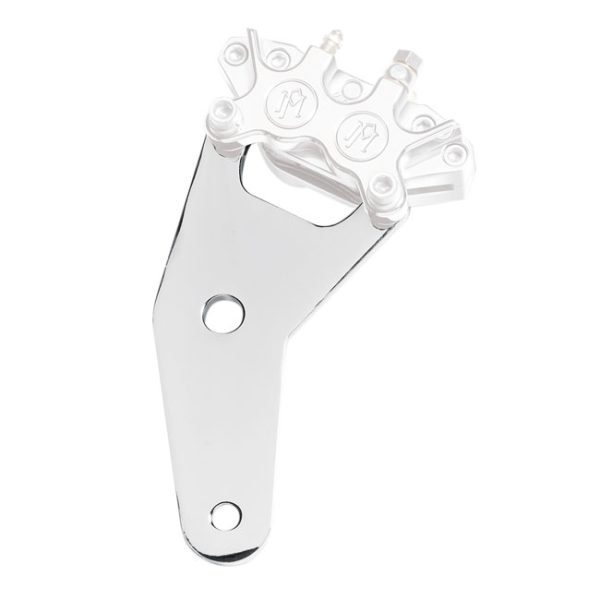 PM, Rear 4-p caliper bracket, 10". Chrome