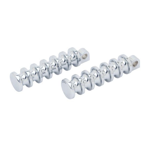 Covingtons, Finned foot pegs. Chrome