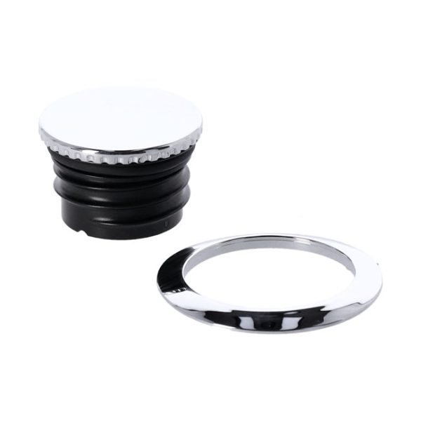 Pop-up gas cap chrome