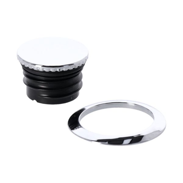 Pop-up gas cap chrome