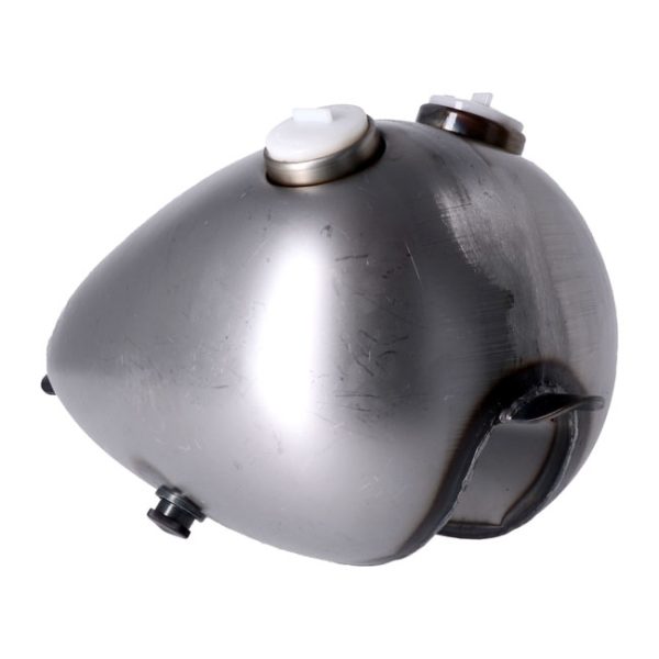 Axed gas tank, 2.2 gallon. Dual gas cap