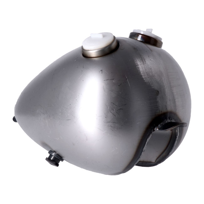 Axed gas tank, 2.2 gallon. Dual gas cap