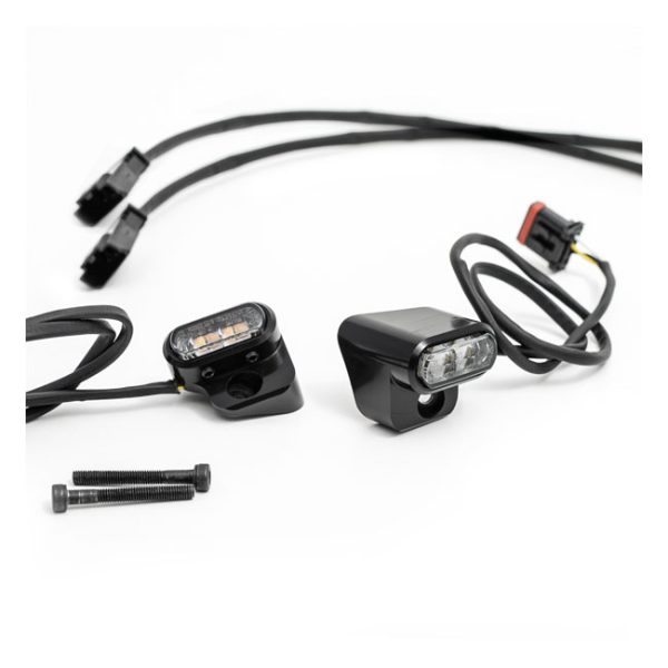 Killer Custom, front LED turn signals. DRL running lights