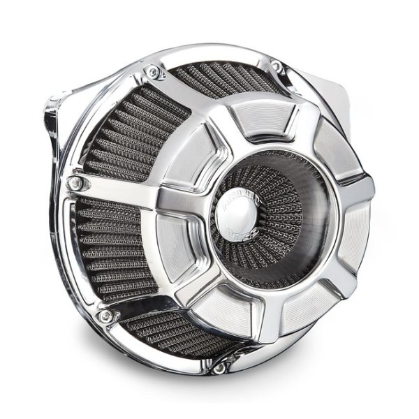 Arlen Ness, inverted air cleaner kit 'Beveled'. Chrome