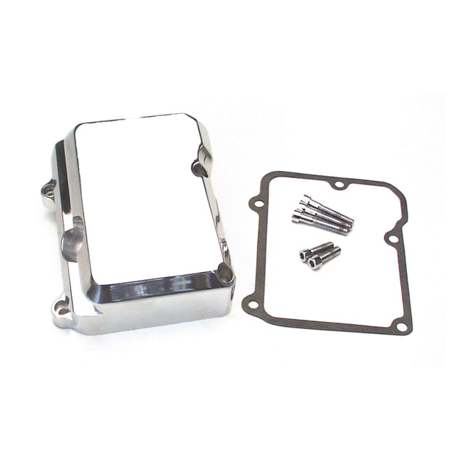 JIMS, billet transmission top cover. Chrome