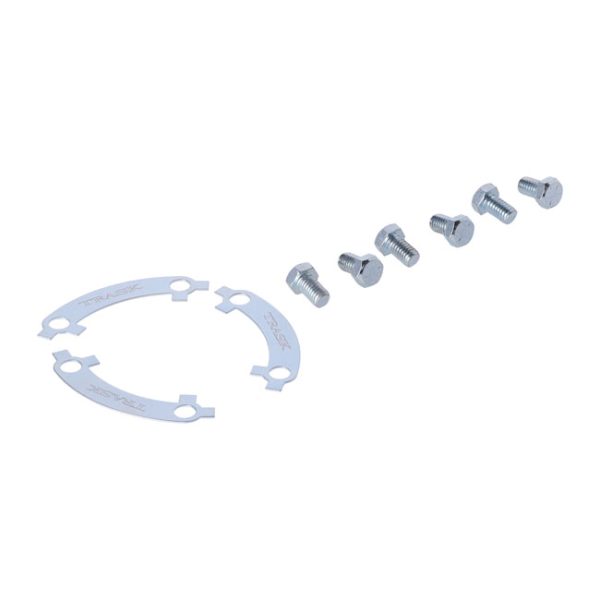 Trask, M8 billet clutch basket. Hard anodized natural