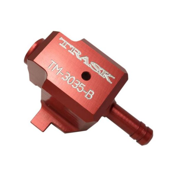 Trask, billet fuel pressure regulator housing. Red