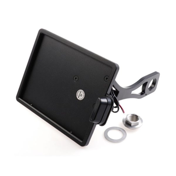 Cult-Werk, side mount license plate bracket. Black. Austria