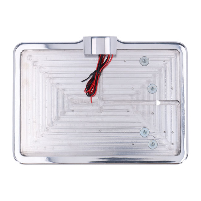 CPV, 'slide-in' license plate bracket. Side mount, polished