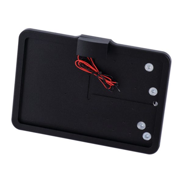 CPV, 'slide-in' license plate bracket. Side mount, black