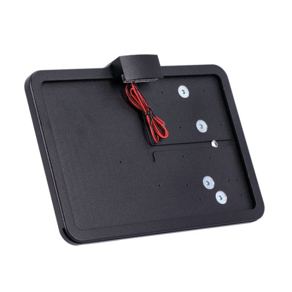 CPV, 'slide-in' license plate bracket. Side mount, black