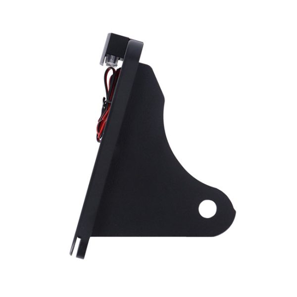 CPV, 'slide-in' license plate bracket. Side mount, black