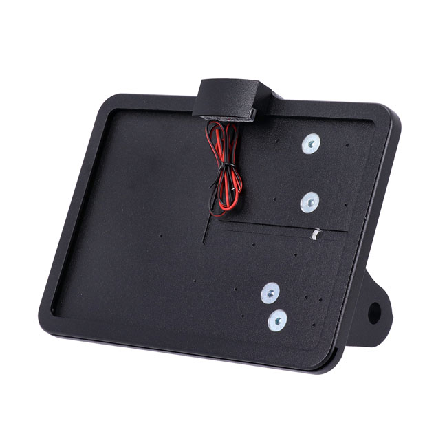 CPV, 'slide-in' license plate bracket. Side mount, black