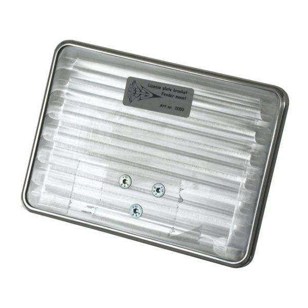 CPV, license plate bracket 25 degree. EU. Polished