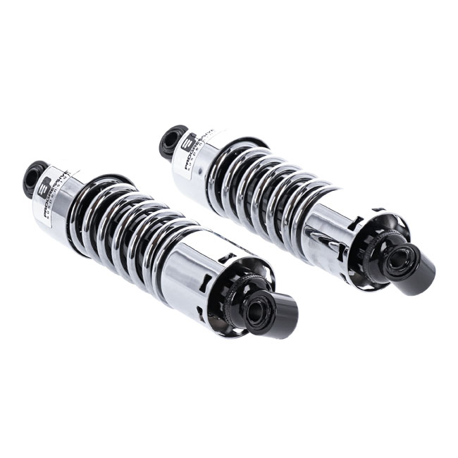 PS, 412 series shock set. 12.5". Heavy Duty. Chrome