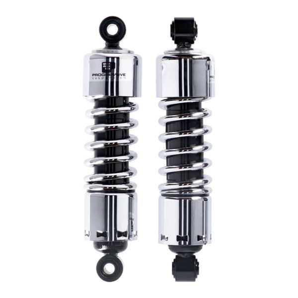PS, 412 series shock set. 12.5". Heavy Duty. Chrome